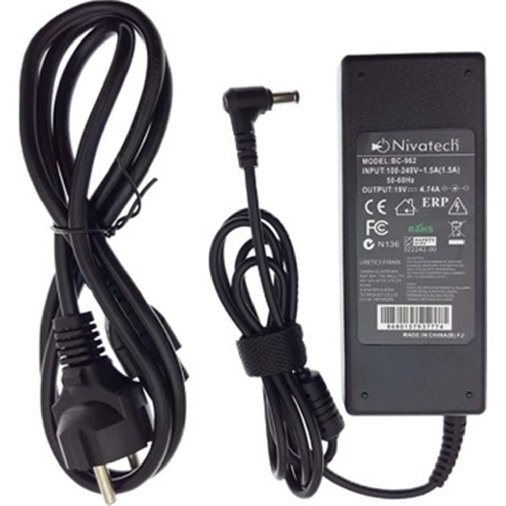 NIVATECH BC962 STANDART 19V 4.74A LAPTOP ADAPTER