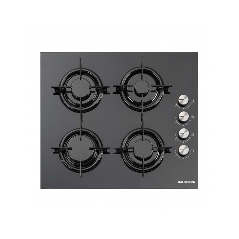 HAUSBERG HB-563 4 LÜ CAM OCAK SİYAH
