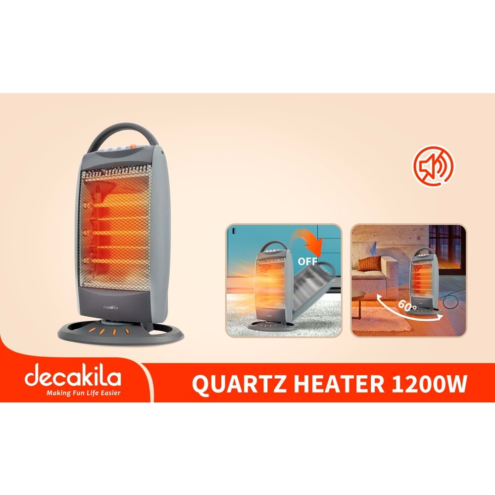 DECAKILA KEFH001B QUARTZ HEATER 1200W