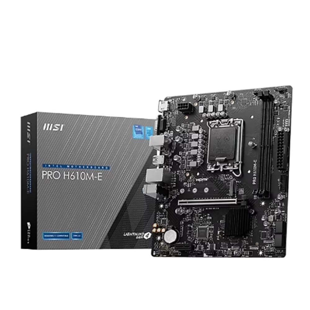 MSI PRO H610M-E 5600 MHZ DDR5 HDMI M.2 1700 PIN