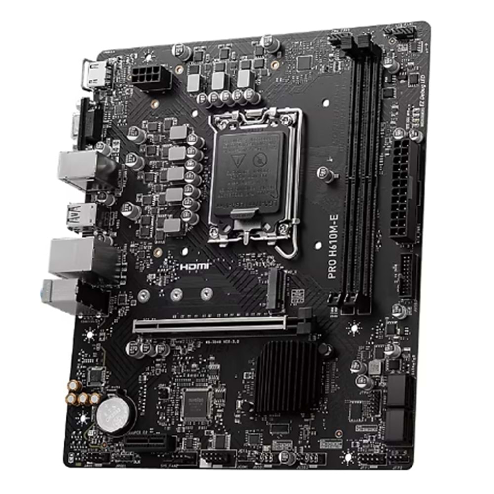MSI PRO H610M-E 5600 MHZ DDR5 HDMI M.2 1700 PIN