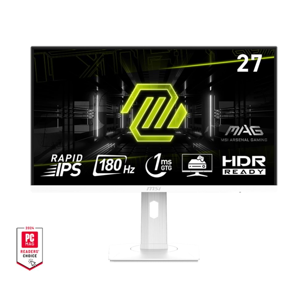MSI 27 INCH MAG 274PFW 180HZ FLAT RAPID 1MS WHITE MONITOR
