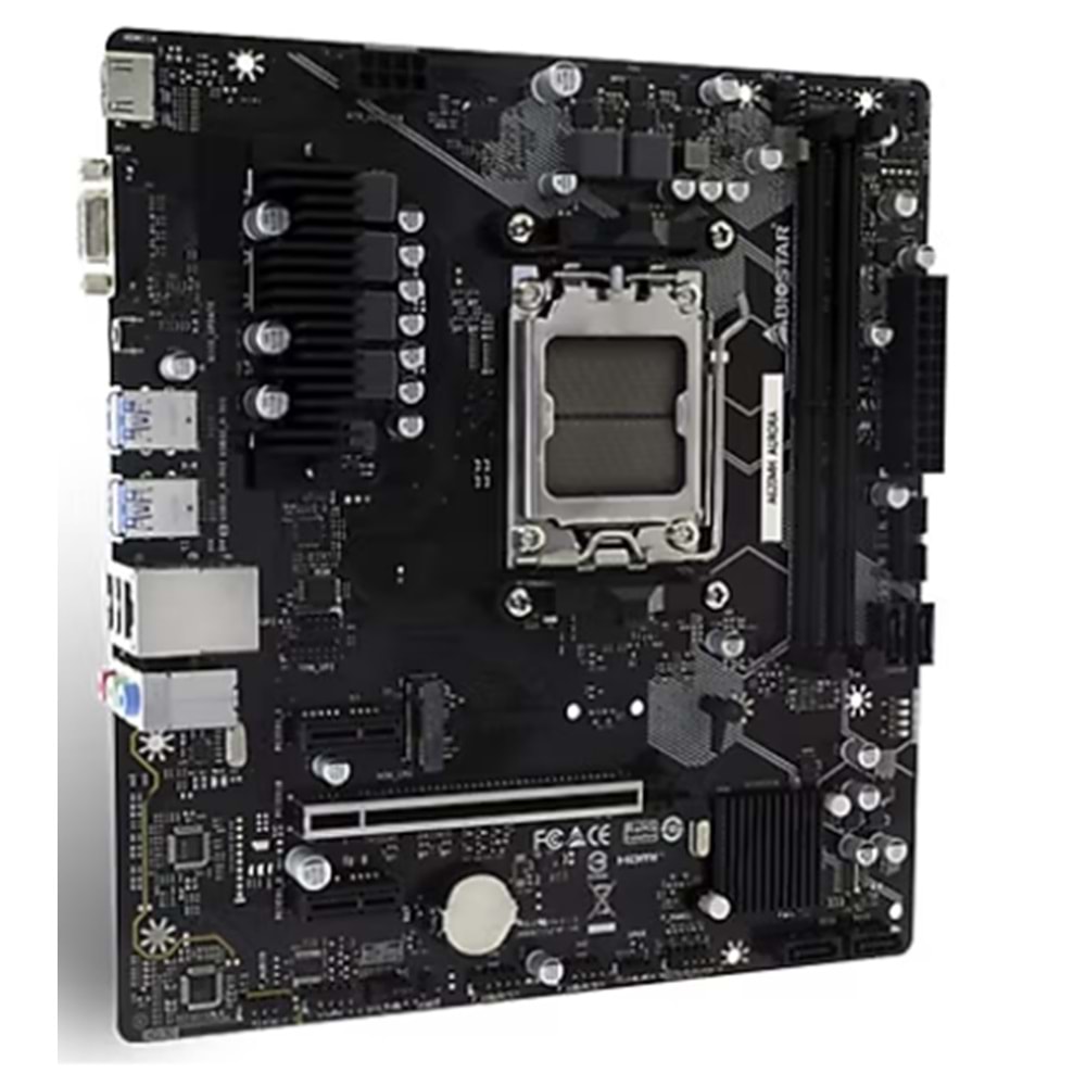 BIOSTAR A620MH AURORA AMD AM5 DDR5 5600 HDMI VGA M2 mATX
