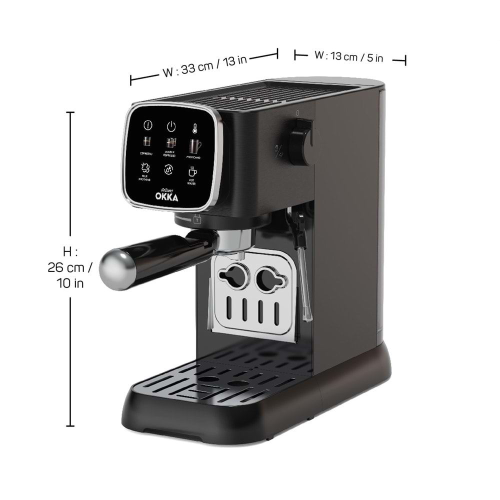 ARZUM OK0034 OKKA ESPRESSO SOLO YARI OTO. ESPRESSO MAKİNESİ