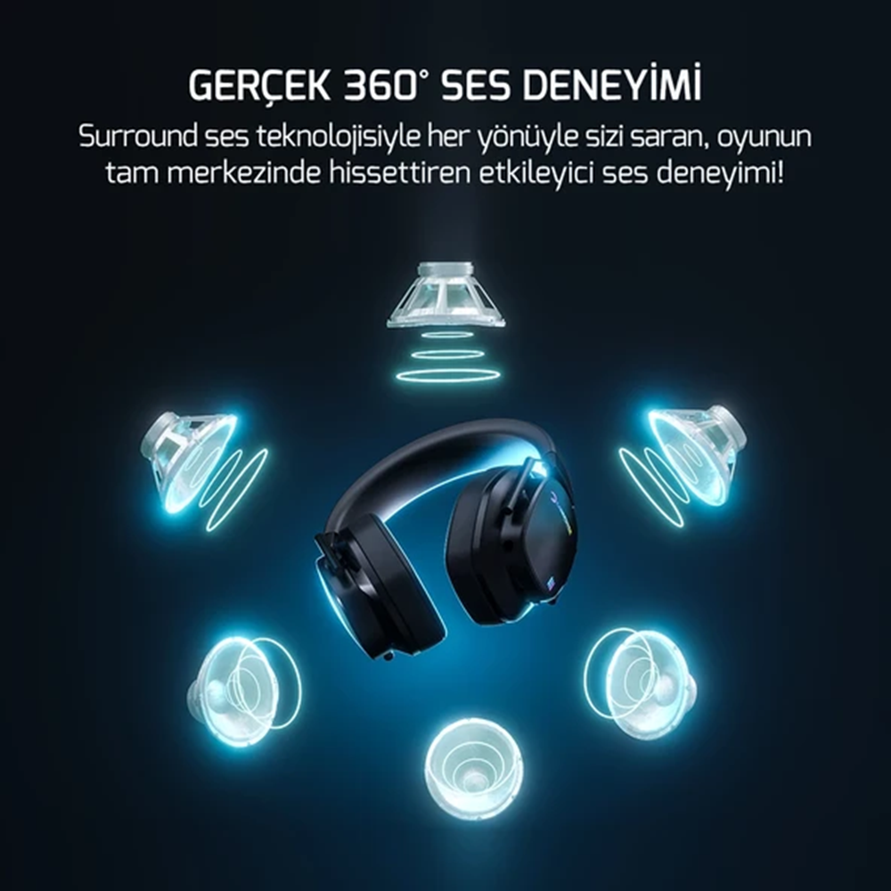 GAMEPOWER KAI TITANIUM ULTRA KABLOSUZ 7.1 SURROUND RGB GAMING HEADSET