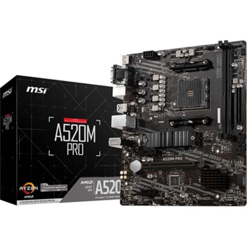 MSI A520M-A PRO AMD DDR4 4600 ANAKART