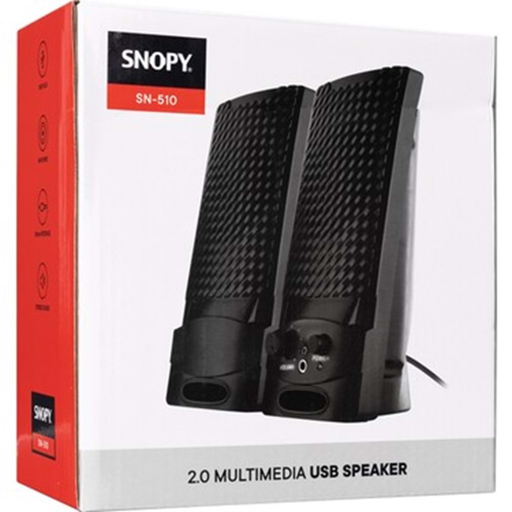 SNOPY SN-510 2.0 SİYAH SPEAKER HOPARLÖR