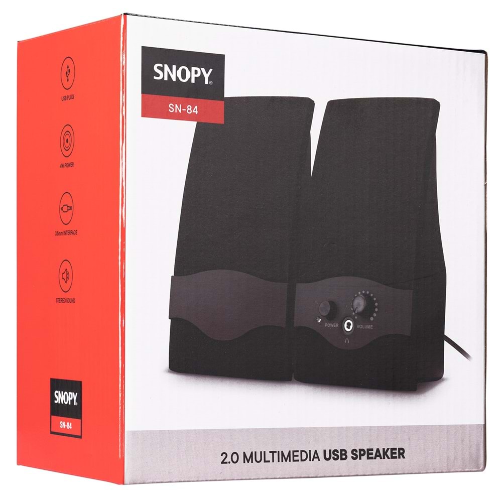 SNOPY SN-84 1+1 SİYAH USB HOPARLÖR