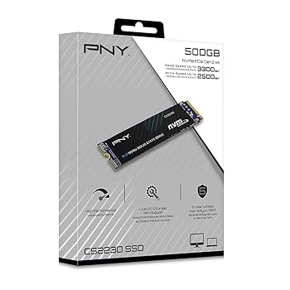 PNY CS2230 500 GB 3300/2500 NVMe PCle M.2 SSD (M280CS2230-500-RB