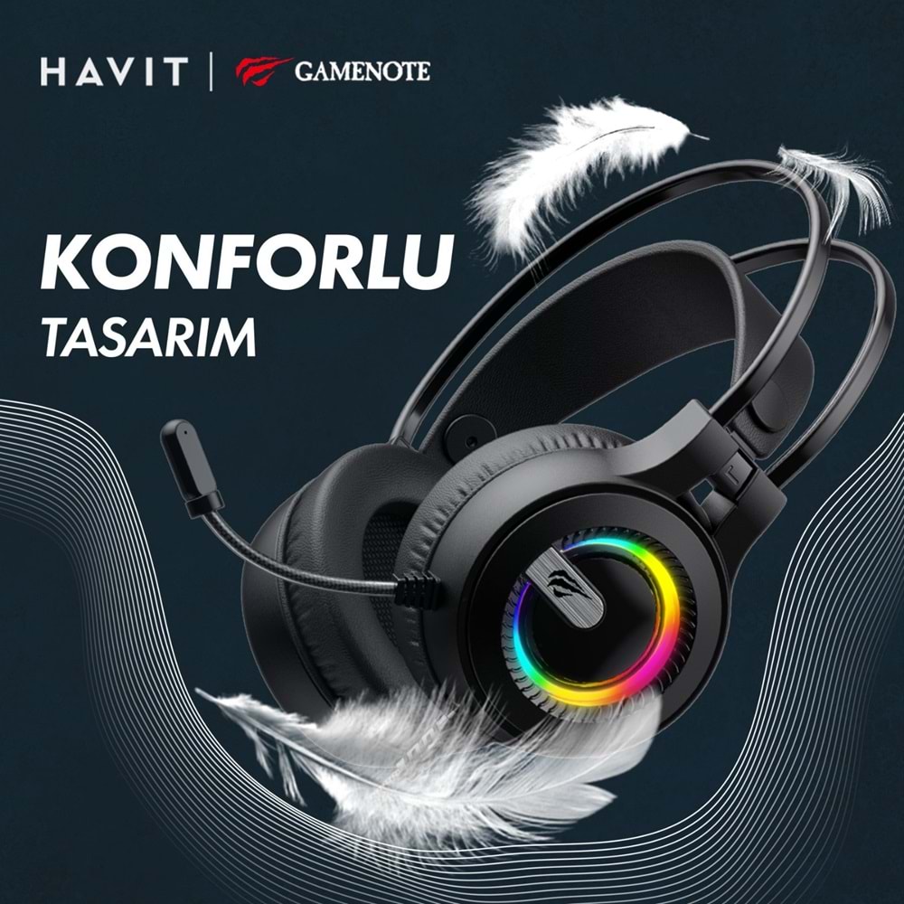 GAMENOTE H2040D SIYAH KULAKLIK GAMING RGB