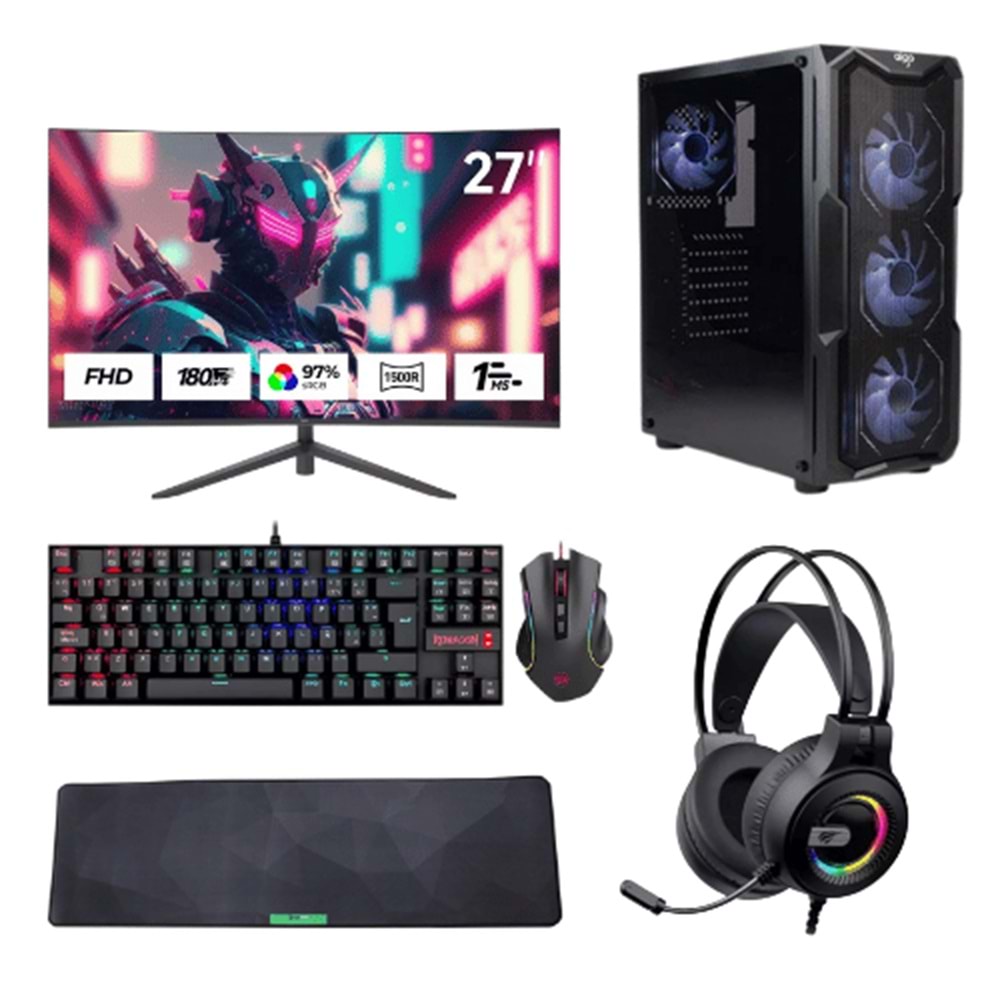 LANSMAN GAMING PC INTEL i7-12700KF/32 GB DDR5 RAM/512 GB NVME SSD/RTX 5060/650W 80+/27
