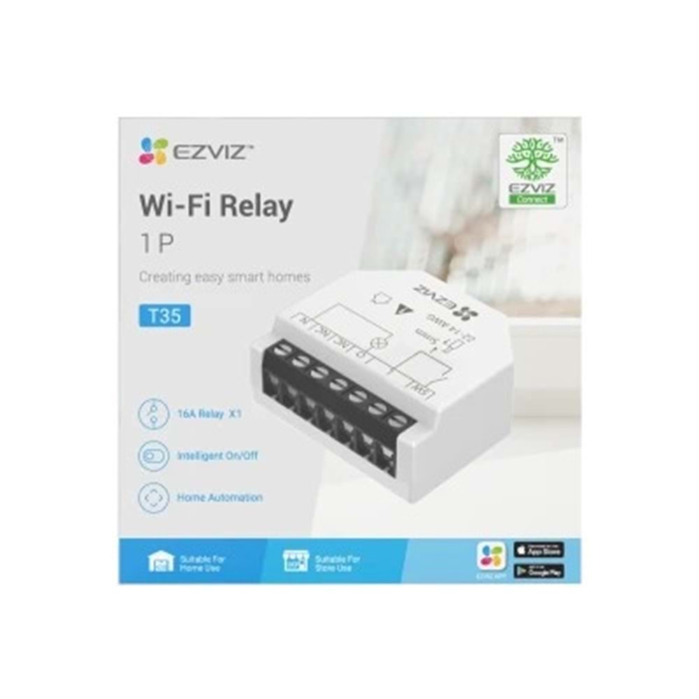 EZVIZ WI-FI AKILLI PRİZ RÖLESİ 1P T35