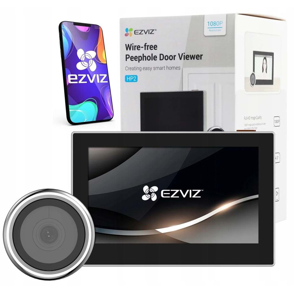 Ezviz Kablosuz Gözetleme Deliği Kapı Görüntüleyicisi HP2