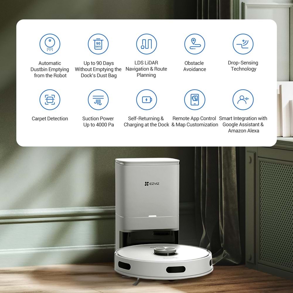 EZVIZ RE4 PLUS ROBOT SÜPÜRGE MOP