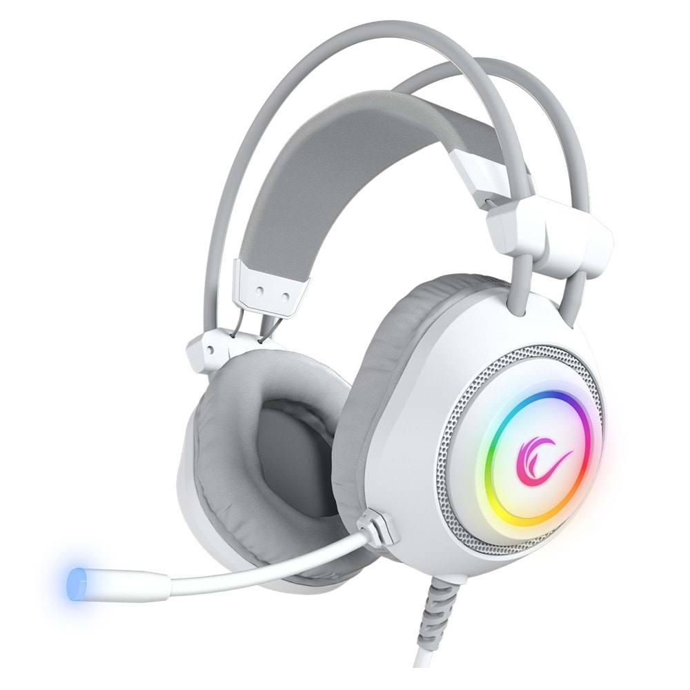 RAMPAGE RM-K19 RAGING PLUS BEYAZ RGB MIKROFONLU GAMING KULAKLIK