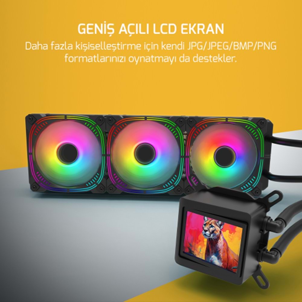 GAMEPOWER SKADI ELITE LCD 360 ARGB SIVI SOĞUTMA