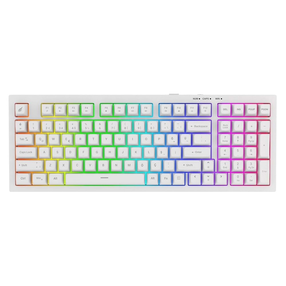HAWK HK210W MEMBRANE RGB TYPE-C KABLOLU GAMING KLAVYE