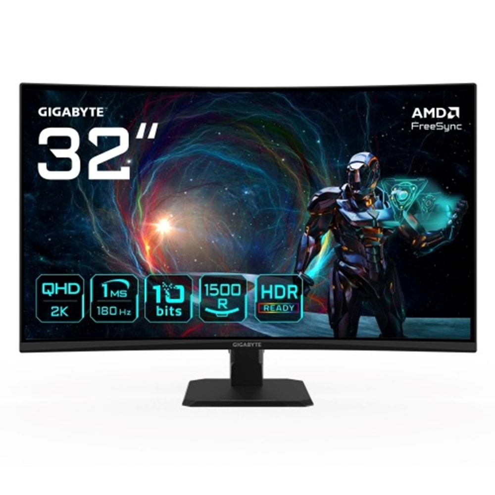 31.5 GIGABYTE GS32QCA 1MS 170 HZ 2K KAVİSLİ GAMING MONITOR
