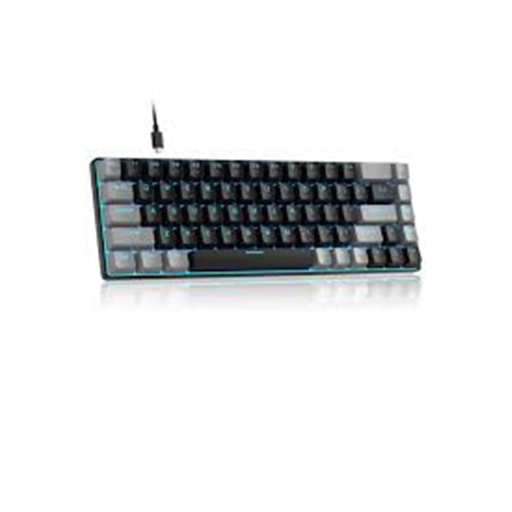 MageGee MK-BOX %60 Kablolu Mekanik Red Switch Türkçe Q Gri-Siyah Gaming Klavye