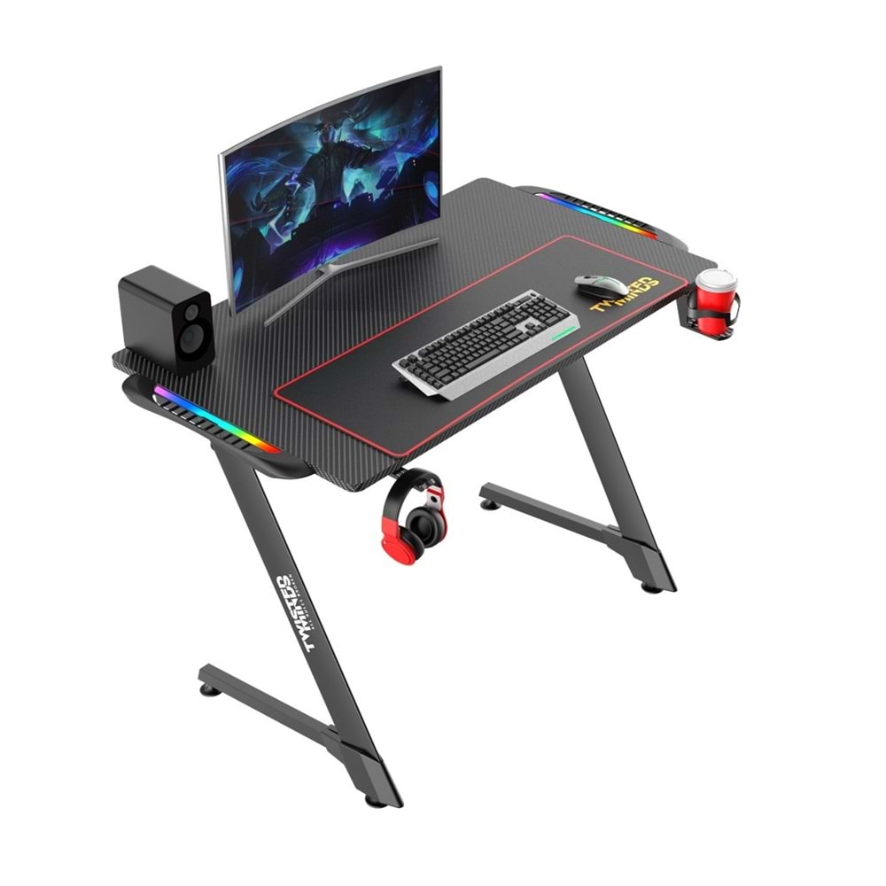Twisted Minds Z Design RGB Karbon Fiber RGB Gaming (Oyuncu) Masası