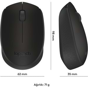 LOGITECH M171 KABLOSUZ MOUSE SIYAH