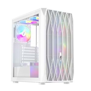 1 ST PLAYER ARIYA AY7 BEYAZ 650W 80+ ARGB 4X12CM FAN TEMPERLI CAM MESH USB 3.0 ATX KASA