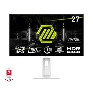 MSI 27 INCH MAG 274PFW 180HZ FLAT RAPID 1MS WHITE MONITOR