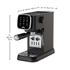 ARZUM OK0034 OKKA ESPRESSO SOLO YARI OTO. ESPRESSO MAKİNESİ