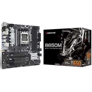BIOSTAR B650MT AMD AM5 DDR5 6000 HDMI DP M2 mATX