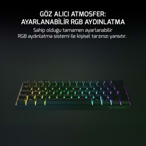 GAMEPOWER LYRA RGB 60M KLAVYE MEKANIK RED SWITCH SİYAH