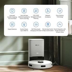 EZVIZ RE4 PLUS ROBOT SÜPÜRGE MOP