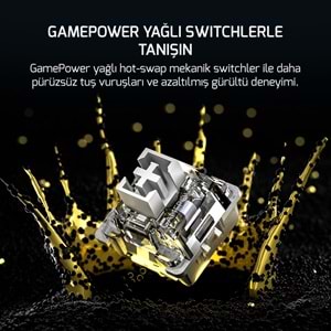GamePower Gasket Pro X RGB Wireless/Bluetooth/Kablolu Mekanik Hot-Swap Yağlı Switch Gasket Gaming Klavye