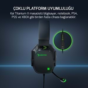 GAMEPOWER KAI TITANIUM X SİYAH MANYETIK PAD GAMING KULAKLIK