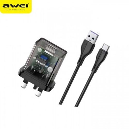 AWEI C12T SMALL POWER ADAPTER AND TYPE-C