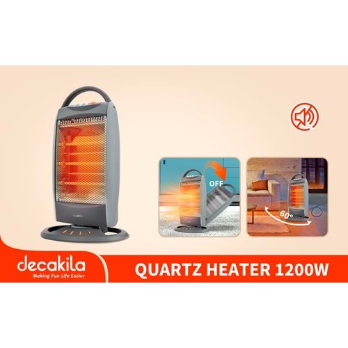DECAKILA KEFH001B QUARTZ HEATER 1200W