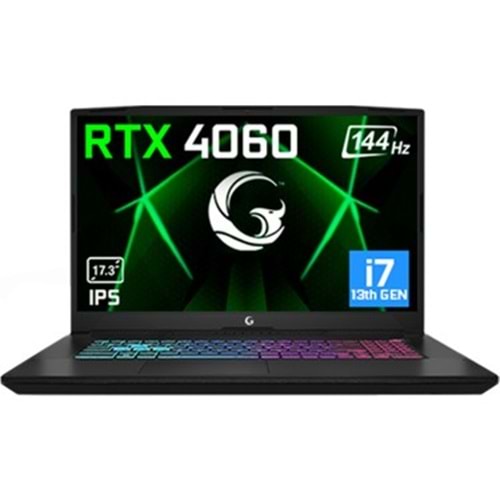 GAME GARAJ SLAYER3 7XL-4060V2 C1 INTEL CORE i7-13700H 16 GB RAM 1TB SSD 8GB RTX4060 17.3 INCH DOS