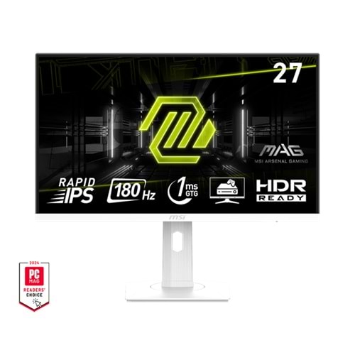 MSI 27 INCH MAG 274PFW 180HZ FLAT RAPID 1MS WHITE MONITOR