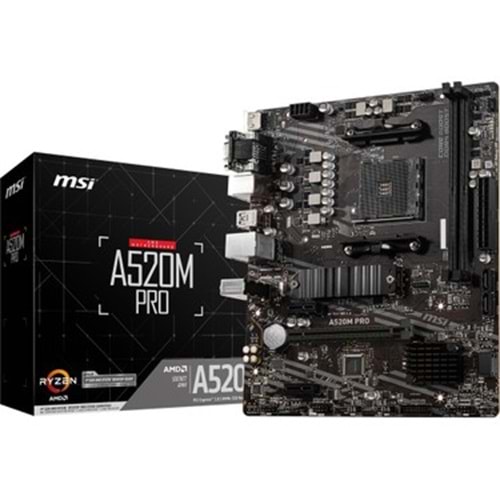 MSI A520M-A PRO AMD DDR4 4600 ANAKART