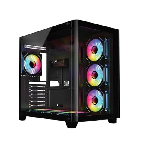 FRISBY FC-9545G SİYAH RGB MID TOWER KASA