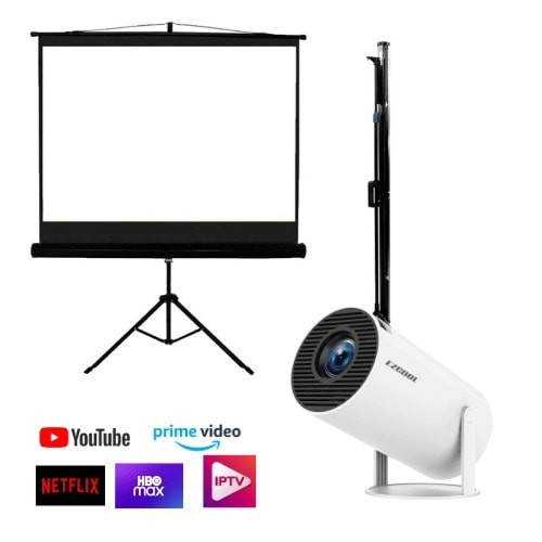 EZCOOL Z8 240 ANDROID AKILLI PROJEKSİYON & CODEGEN PROJEKSİYON PERDESİ AYAKLI