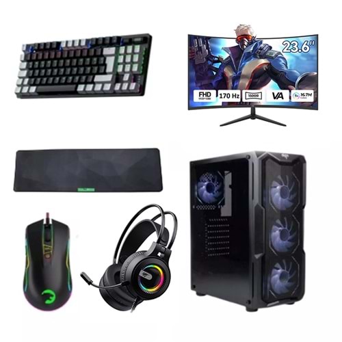 LANSMAN GAMING PC BUNDLE i5-14400F 32 GB DDR5 RAM 1 TB NVME SSD RTX 5060 650W 80+