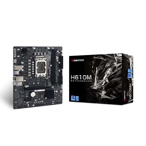BIOSTAR H610MH D5 Intel 1700p DDR5 5600 HDMI VGA M2 mATX ANAKART