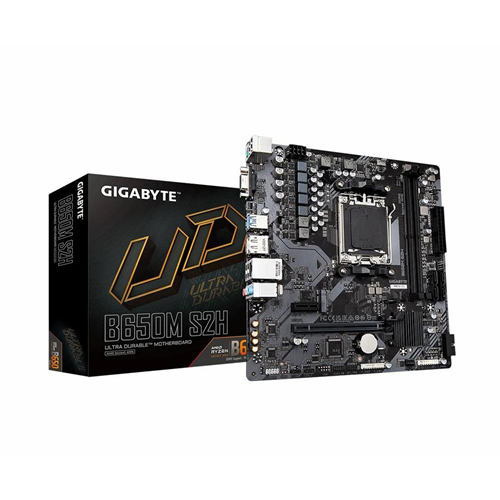 GIGABYTE B650M S2H 6400 Mhz DDR5 AM5 M.2 HDMI DP D-Sub mATX Anakart