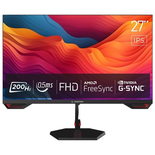 RAMPAGE 27 CRIMSON CR27R200 IPS FHD 200 HZ GAMING MONITOR