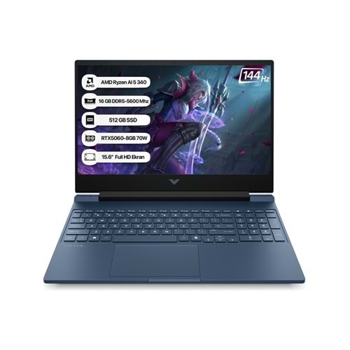 HP VICTUS CJ6L4EA AMD RYZEN AI 5-340 16 GB RAM 512 GB SSD 8 GB NVIDIA RTX 5060 15.6