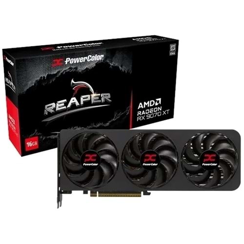 POWERCOLOR RADEON RX 9070 XT REAPER 16GB GDDR6 256 BIT EKRAN KARTI
