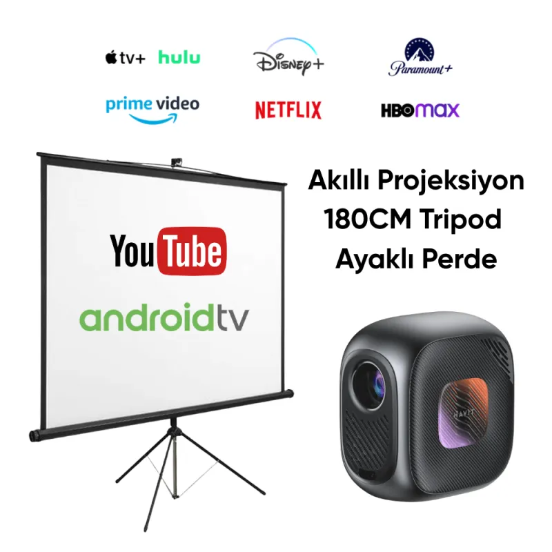 HAVİT Havit Akıllı Prokeksiyon ve Tripod Ayaklı 180CM Perde Set