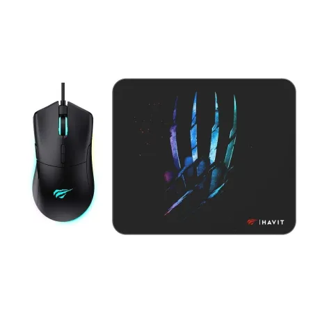 HAVİT GAMENOTE MS1037CM KABLOSUZ MOUSE- MOUSE PAD SET SİYAH
