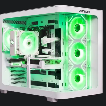 OUTLET MONSTER GAMING PC INTEL i5-14400F 16 GB DDR5 RAM 1 TB NVME SSD 16 GB RX9060XT