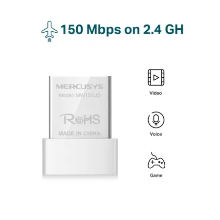 TP-Link Mercusys MW150US N150 Nano Wi-Fi USB Adapter